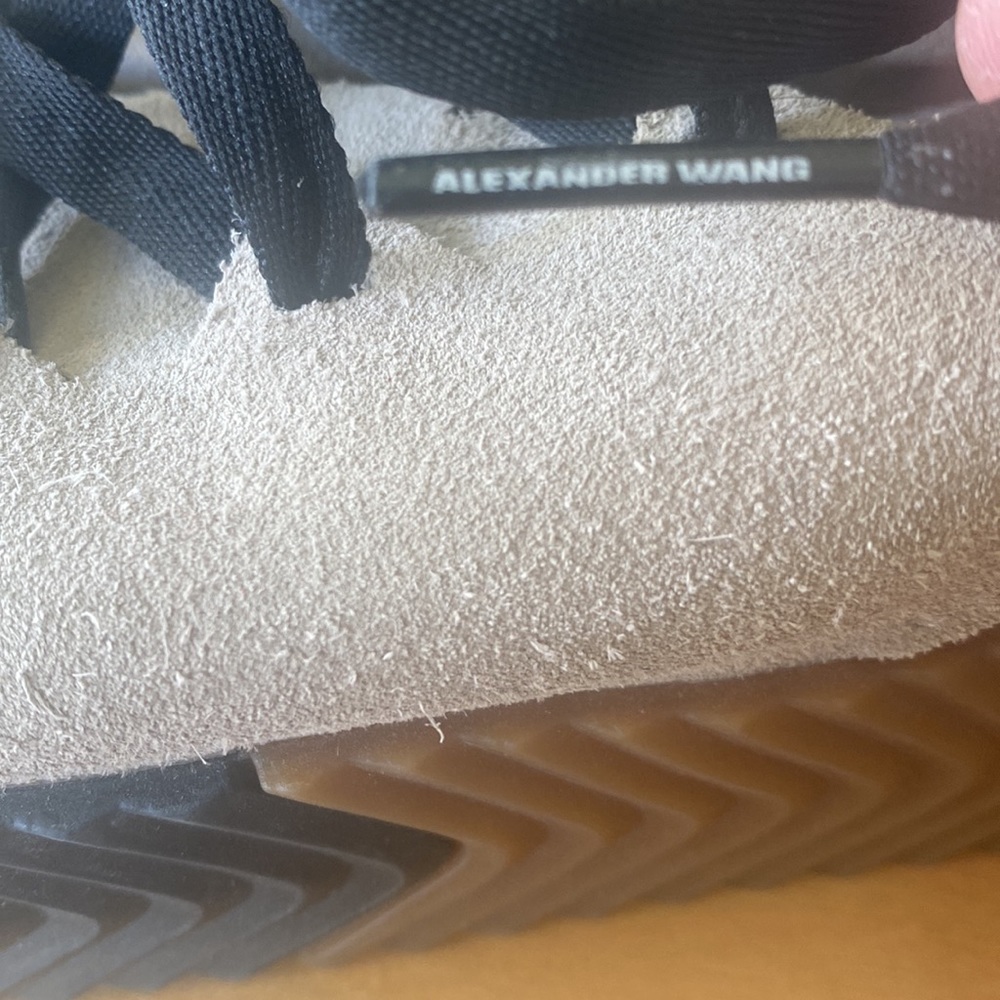 Alexander Wang x Adidas light taupe suede with black laces and accents. - Picture 8 of 9